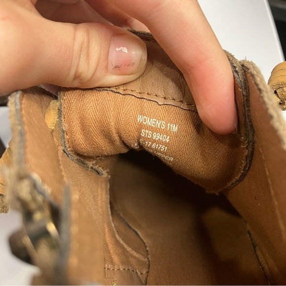 Sperry Dasher Gale tan suede ankle boots heels women’s size 11 neutral casual - Picture 8 of 8